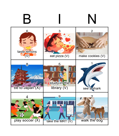 Have you ever ...? Bingo Card