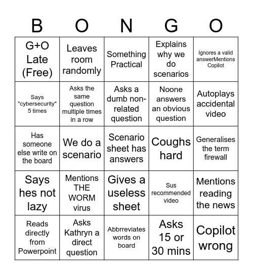 HIRJIT BINGO Card