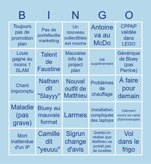Bingo Ocean - Octobre Bingo Card