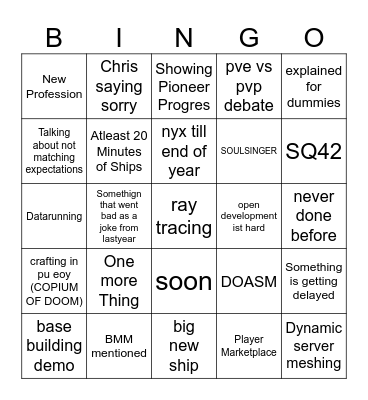 Citcon Direct Cope Bingo Card
