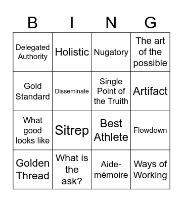 SMR Bingo Card