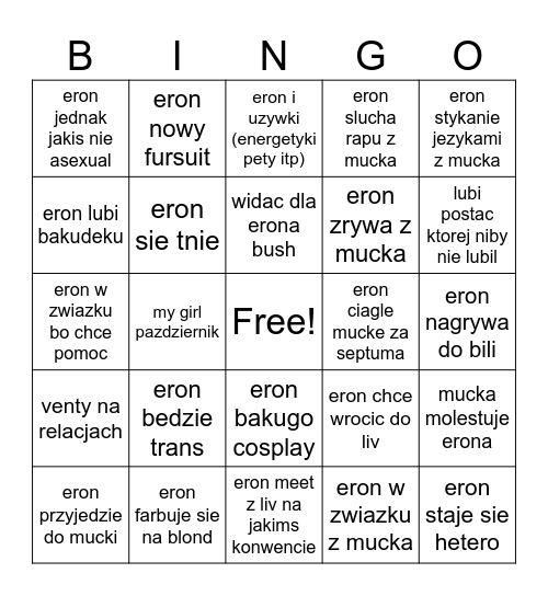 Eron bingo Card