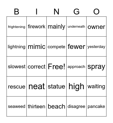 Jolly review Bingo Card