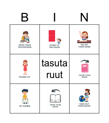 Tegevused klassiruumis Bingo Card