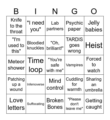 ProfessorSummerfield's bingo Card