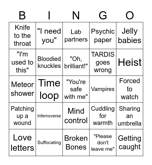 ProfessorSummerfield's bingo Card