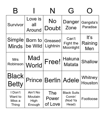 The Movie Round Bingo Card