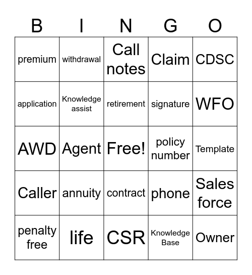 Swifty Bingo Card