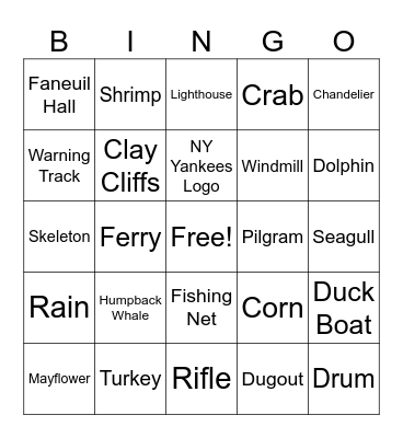Captivating Cape Cod! Bingo Card