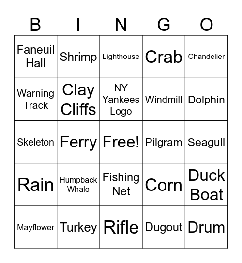 Captivating Cape Cod! Bingo Card