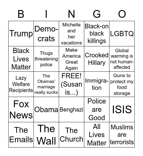 Thanksgiving Dinner Bingo Card