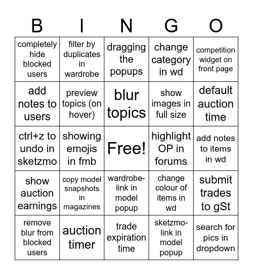 bgsm birthday bingo Card