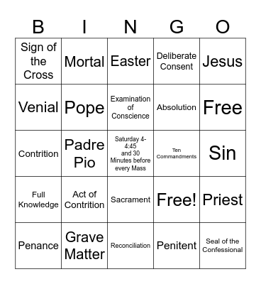 Bingo Card