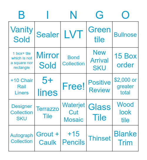Logan (Winner's) Circle Bingo Card