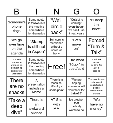 City Wide 10/1 Bingo Card