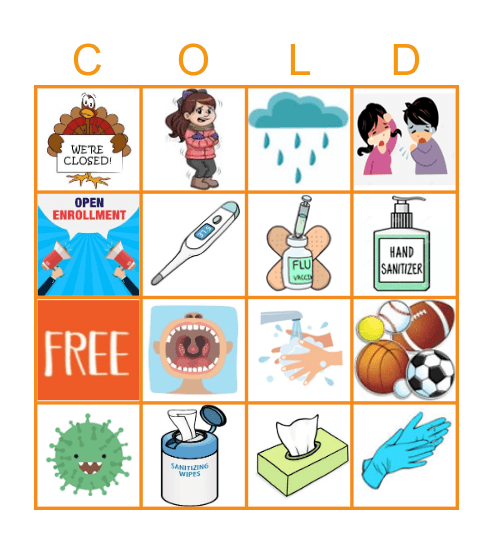 "THE MEDICAL FIELD IN FALL" Bingo Card