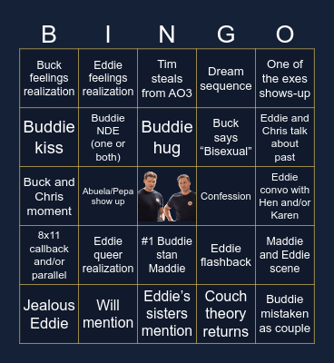 Buddie Bingo S9 Bingo Card
