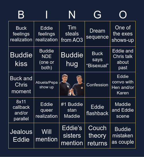 Buddie Bingo S9 Bingo Card