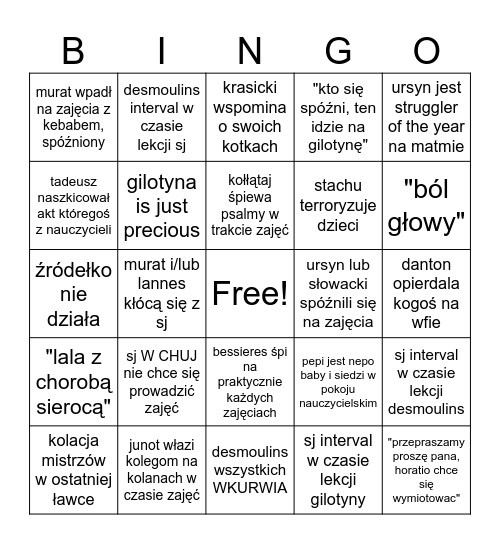 average dzień w lo7 anders Bingo Card