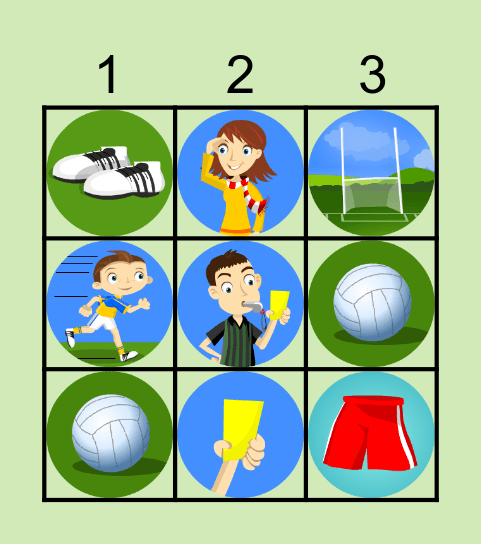 Cluiche Peile Bingo Card