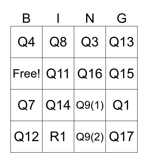 1101 Module 5 Bingo Card