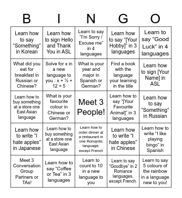 LLRC Mix&Mingle Bingo! Bingo Card