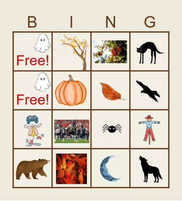 Autumn Bingo Card
