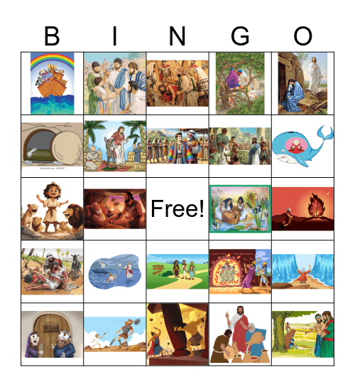 Bible lessons Bingo Card