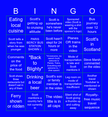 SCOTT BINGO Card