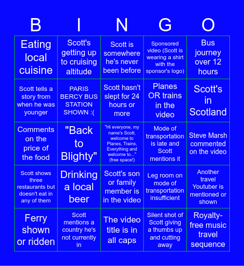 SCOTT BINGO Card