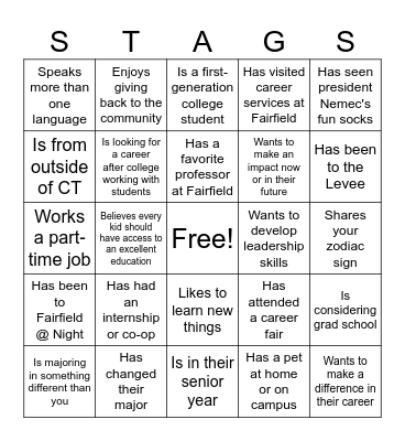 Find someone who: Bingo Card