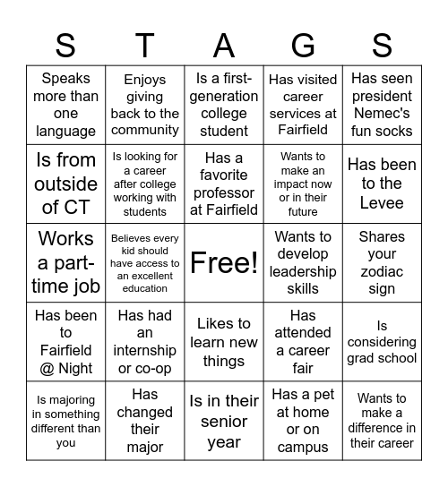 Find someone who: Bingo Card