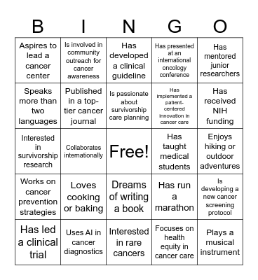 ELA Kickoff Bingo Card