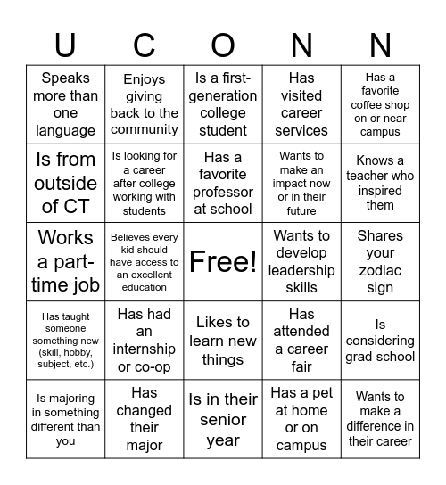 Find someone who: Bingo Card