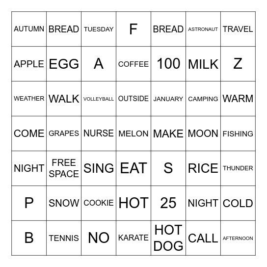 Bingo Card