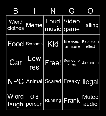 unusual memes Bingo Card
