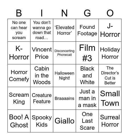 Octoberween Bingo Card