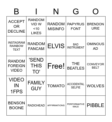 REELS BINGO Card