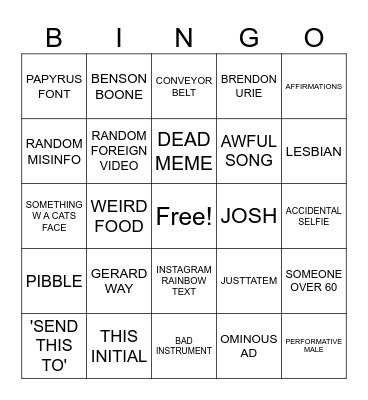 reels bingo Card