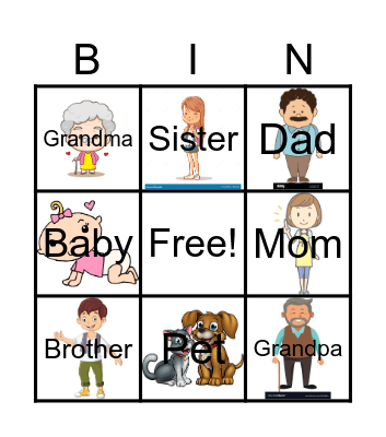 Family Bingo Card