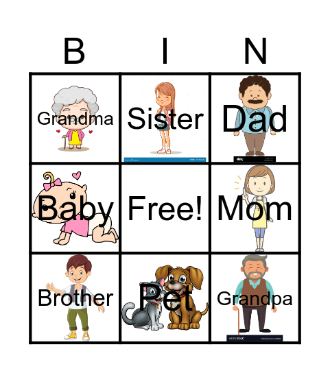 Family Bingo Card