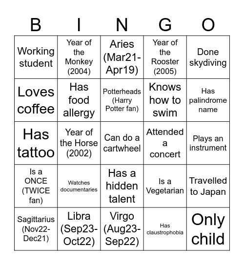 Retro, Roll Call, Bingo! Bingo Card
