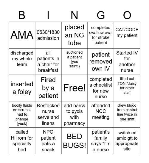 RN ROUND 5 Bingo Card