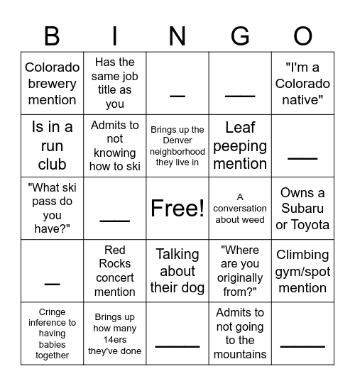 Love is Blind Denver - Pods Bingo Card