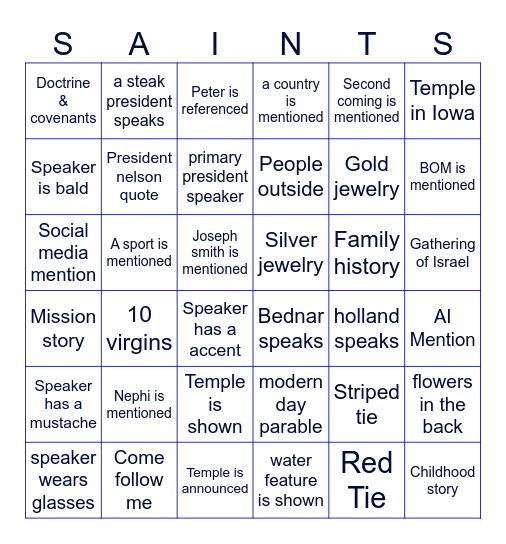 Conference bingo Card