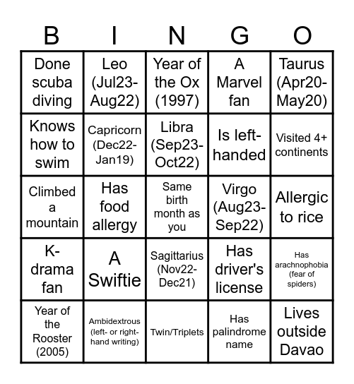 Retro, Roll Call, Bingo! Bingo Card