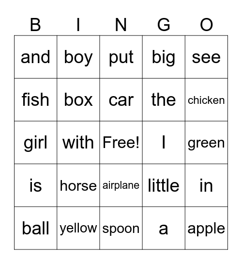BINGO Card