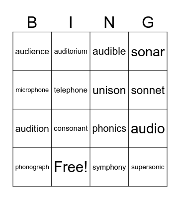 Word Power - 2 Bingo Card