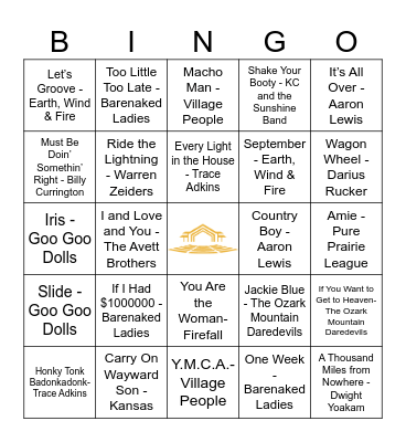 Ozarks Amphitheater Bingo Card