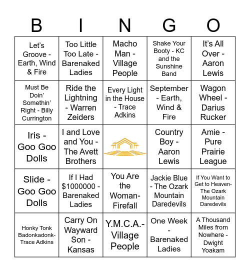 Ozarks Amphitheater Bingo Card